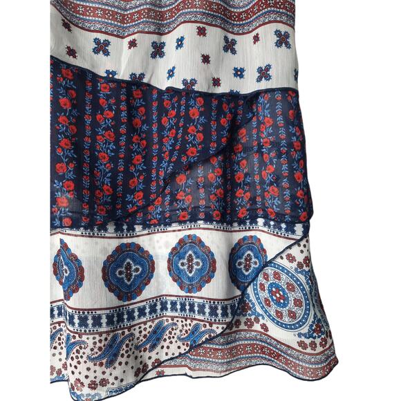 Live and Let Live sleeveless red white blue layered top PS - Picture 6 of 10